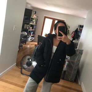 Zara Puffer Long Coat with fur